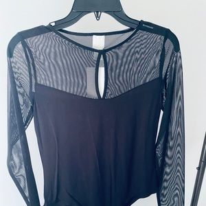 Black long sleeve bodysuit